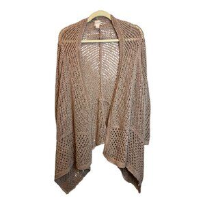Chico's Tan Open Knit Cardigan